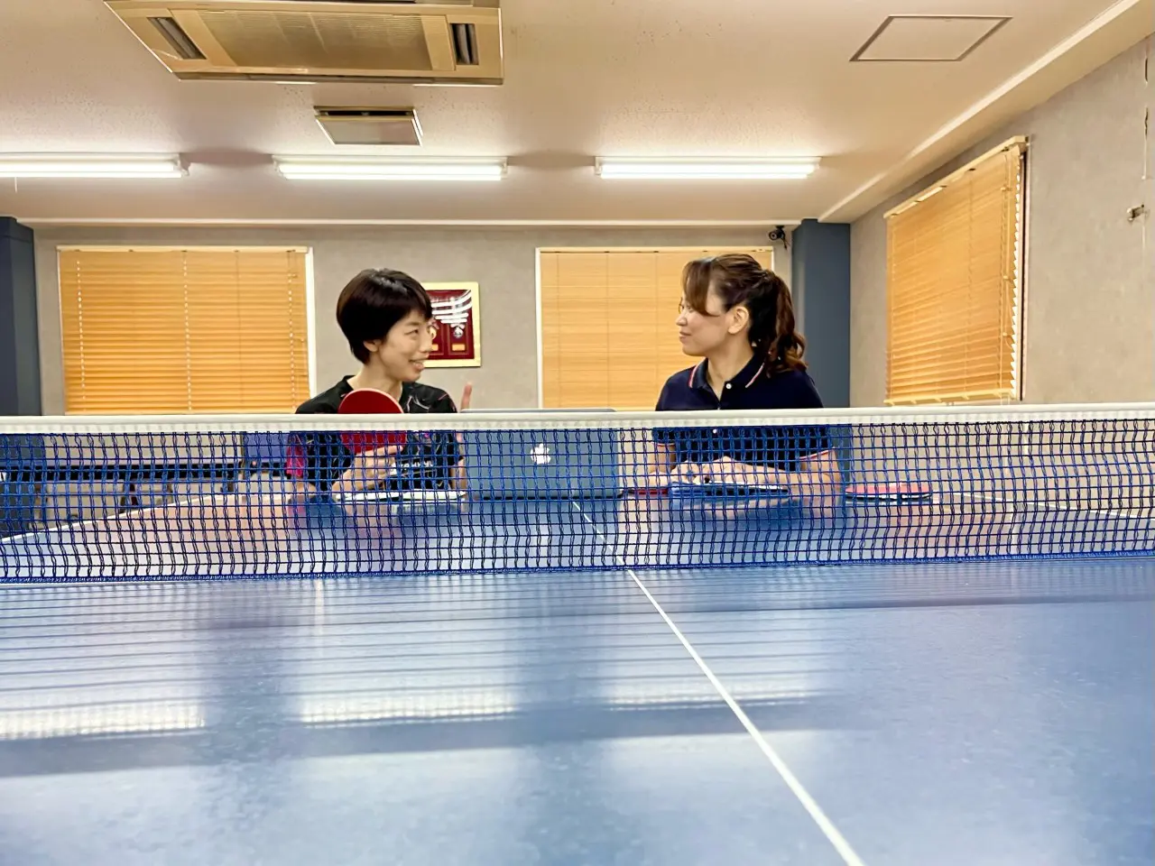 藤井寛子,二株麻依,卓球