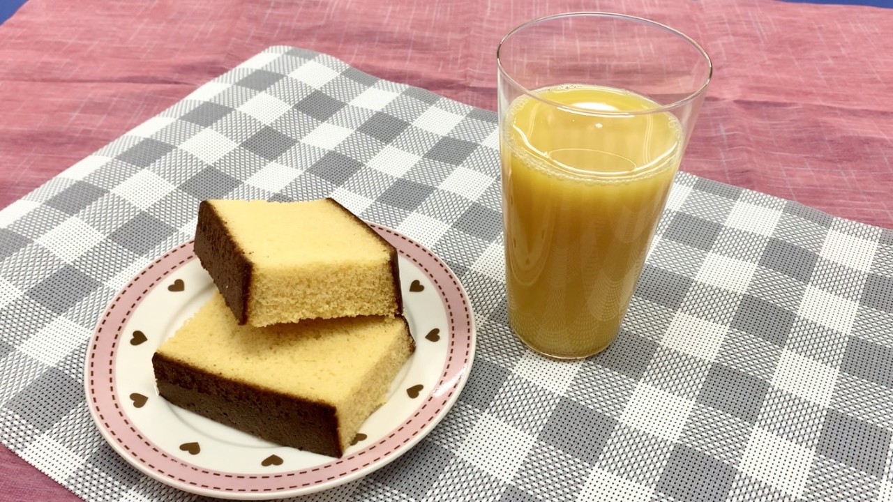カステラ,オレンジジュース,藤井寛子